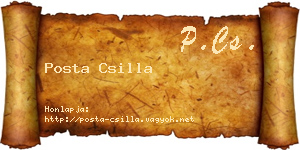 Posta Csilla névjegykártya